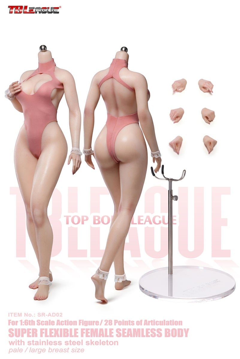 TB League TB League 1/6 Super Flexible Female Seamless Body Pale Large Bust SR-AD02 (New Proportions) รูปภาพ 5