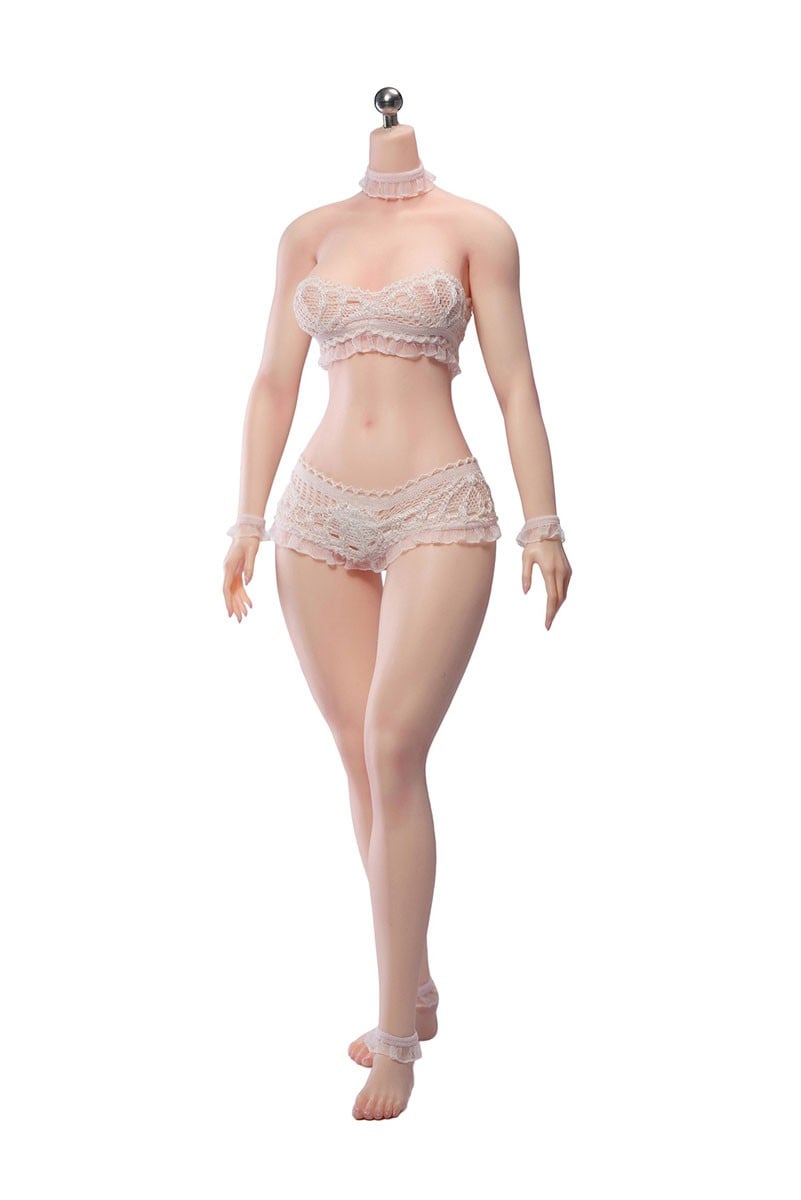 TB League TB League 1/6 Super Flexible Female Seamless Body with Slim Waist and Curvy Body, Headless, Detachable Ankles, Pale Skin รูปภาพ 2