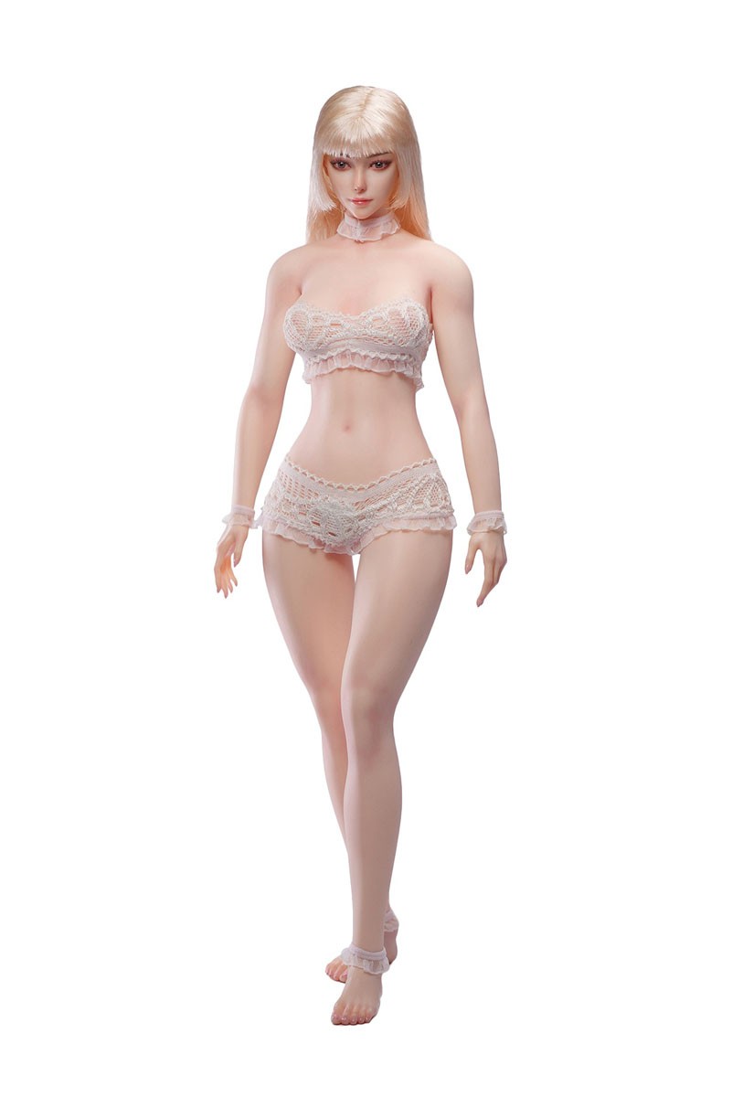 TB League TB League 1/6 Super Flexible Female Seamless Body with Slim Waist and Curvy Body, Head Included, Detachable Ankles, Pale Skin รูปภาพ 2