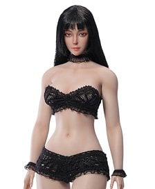 TB League TB League 1/6 Super Flexible Female Seamless Body with Slim Waist and Curvy Body, Head Included, Detachable Ankles, suntan รูปภาพ 1