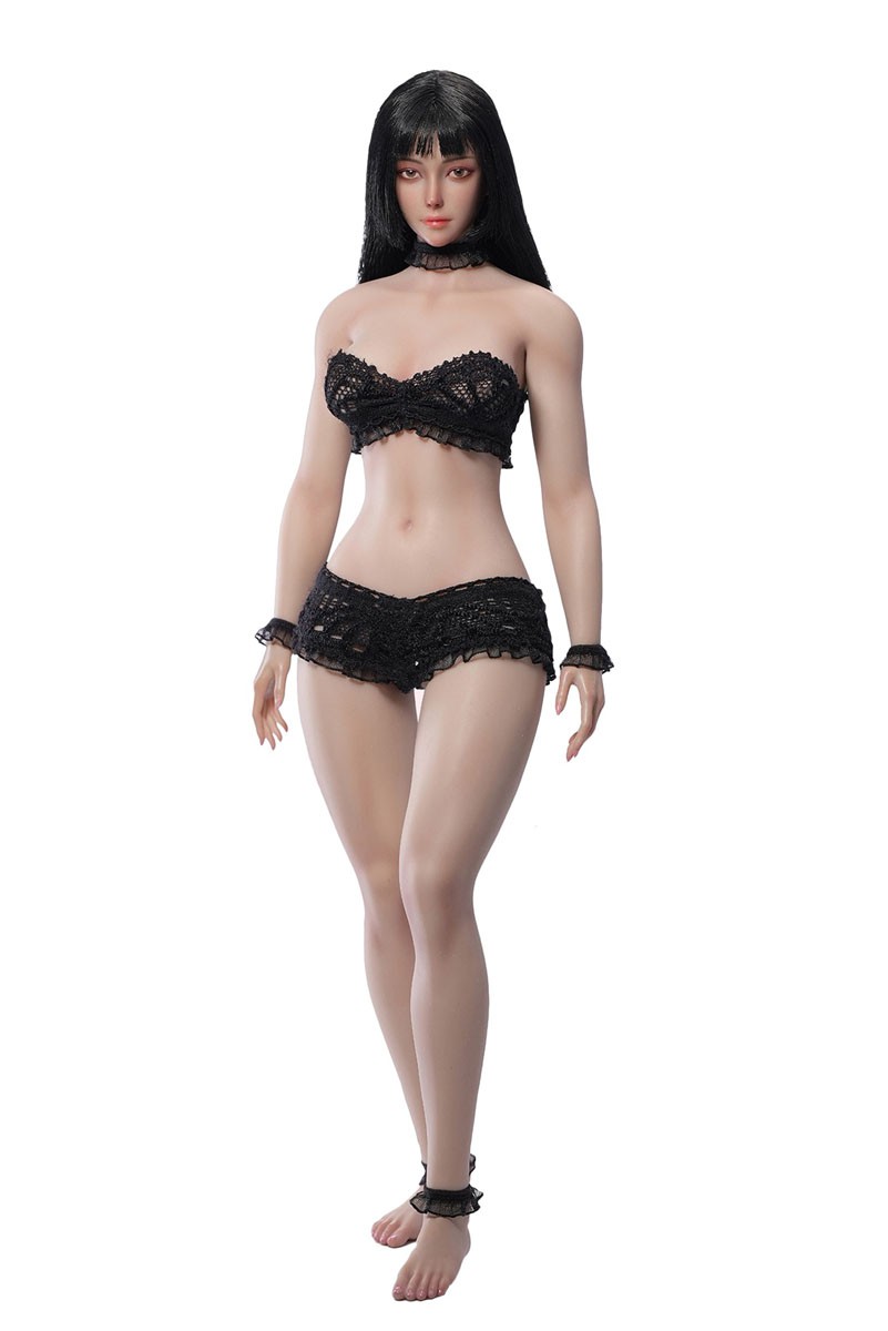 TB League TB League 1/6 Super Flexible Female Seamless Body with Slim Waist and Curvy Body, Head Included, Detachable Ankles, suntan รูปภาพ 2
