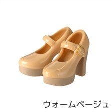 Obitsu Plastic Manufacturing 1/6 Heeled Strap Shoes Warm Beige (Fashion Doll)