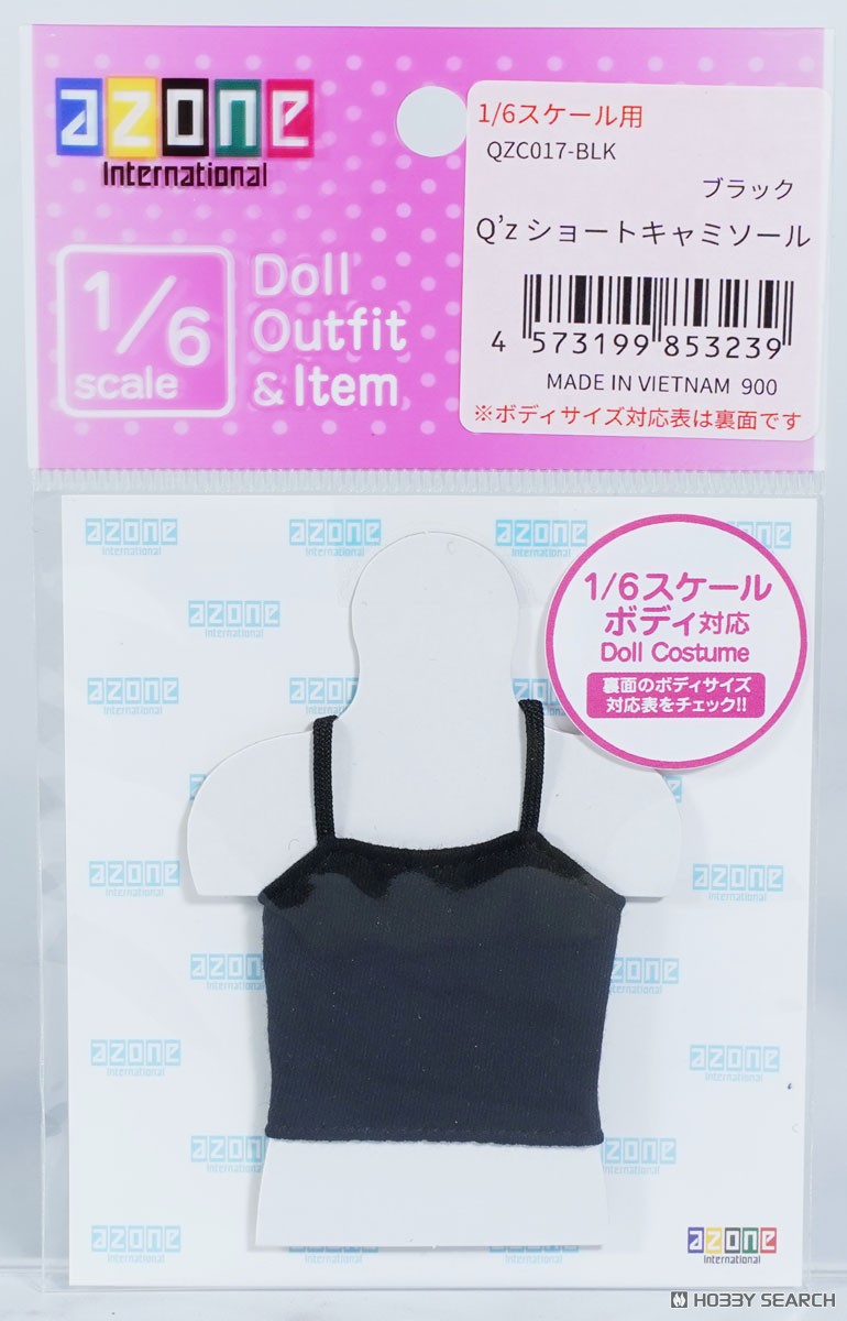 Azone International Q`z Short Camisole (Black) (Fashion Doll) gambar 4