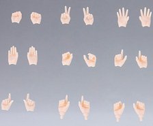 Kotobukiya MEGAMI DEVICE M.S.G 09 HAND SET SKIN COLOR C (Plastic model)