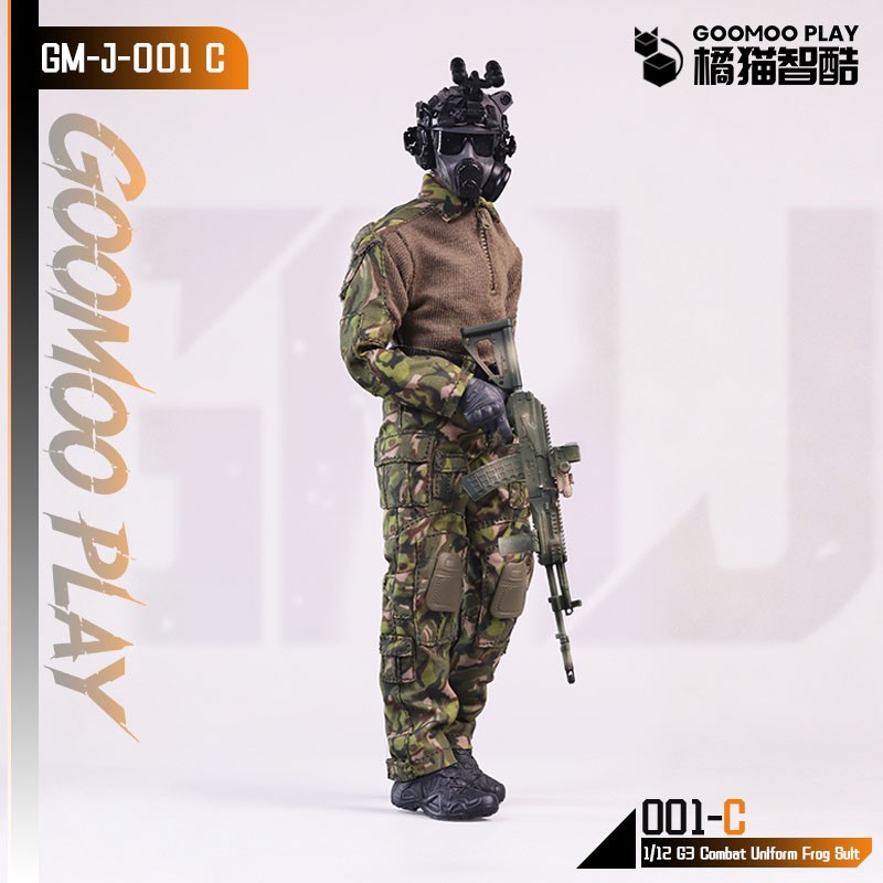 GOOMOO G3 컴뱃 웨어: 1/12 스케일 액션 피규어용 의상 GM-J-001-C (패션돌) 이미지 3