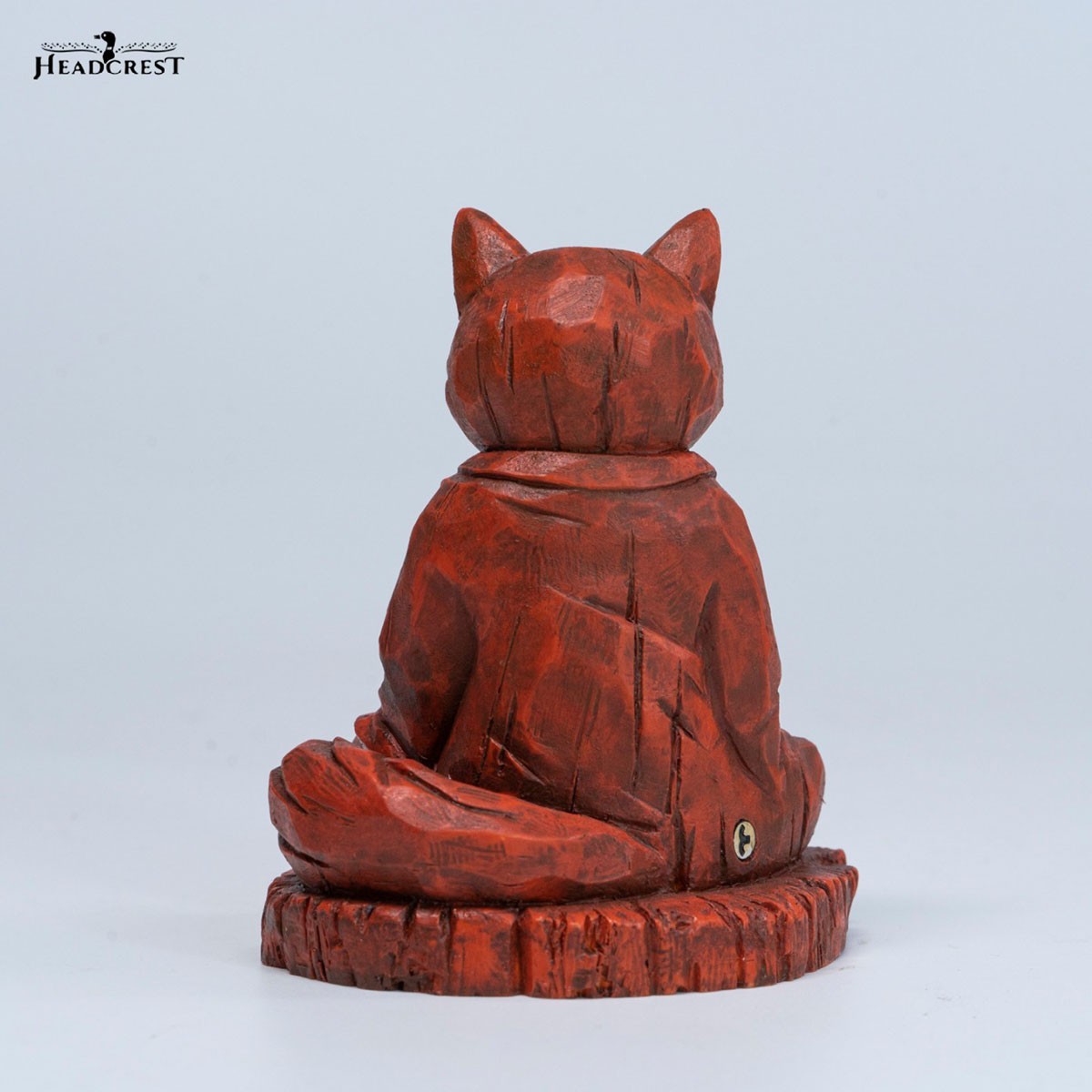 Headcrest Headcrest Zen Cat Wood-Carved Style Figure B รูปภาพ 3