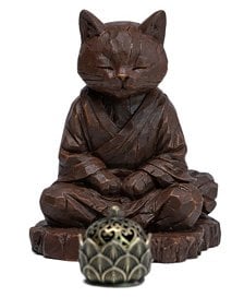 Headcrest Headcrest Zen Cat Wood-Carved Style Figure C (Fashion Doll)