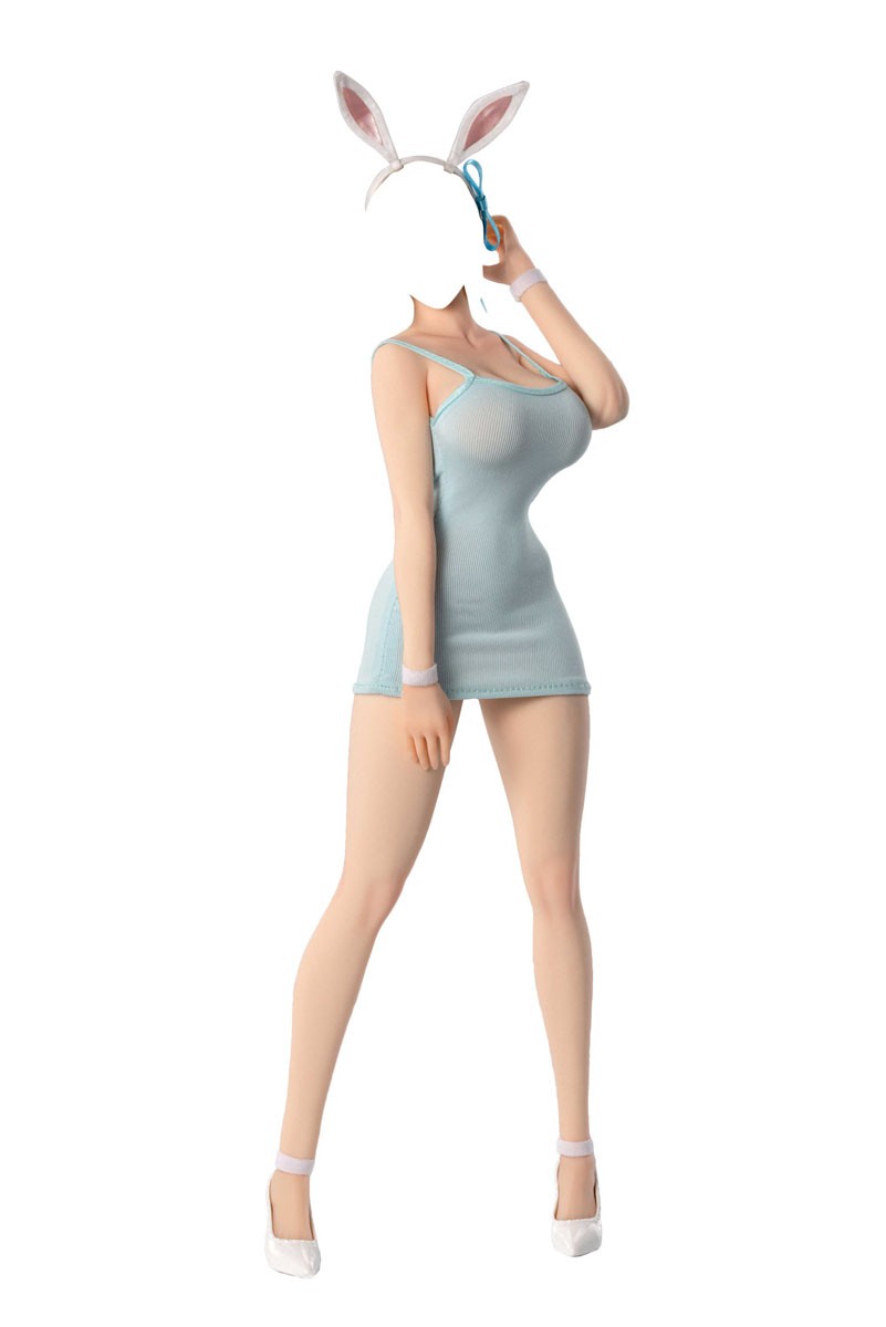 Very Cool Toys Very Cool 1/6 No.7 Platinum Silicone Female Body - Pale skin, blue dress รูปภาพ 2