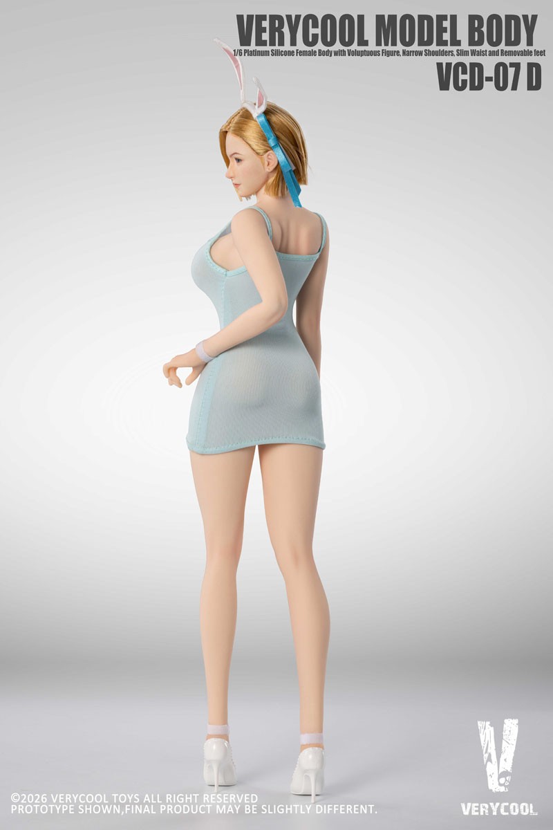 Very Cool Toys Very Cool 1/6 No.7 Platinum Silicone Female Body - Pale skin, blue dress รูปภาพ 3