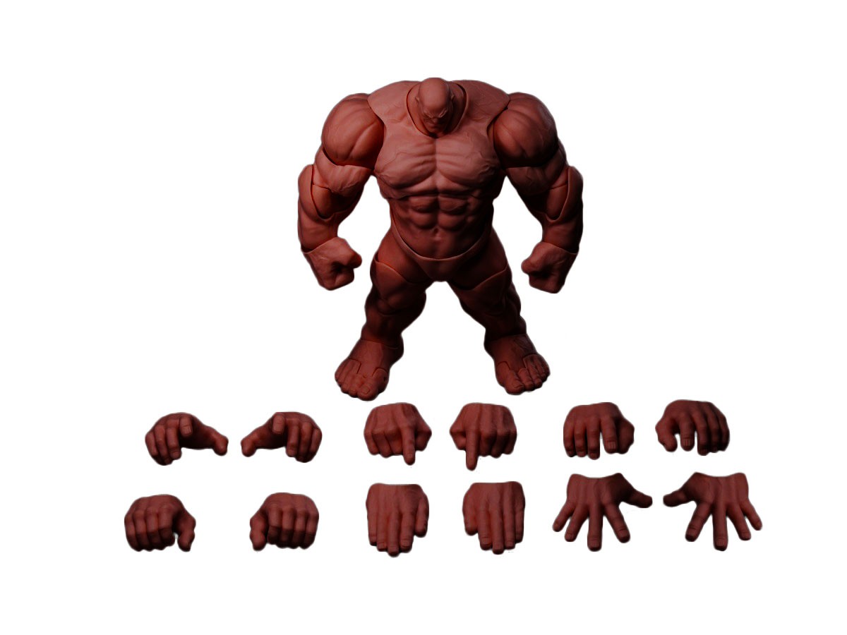 WIND TOYS WIND TOYS 1/12 타이탄 슈퍼 액션 근육 바디 - 적색 피부 이미지 2