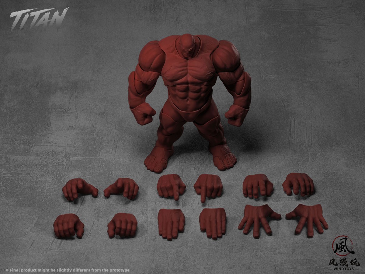 WIND TOYS WIND TOYS 1/12 타이탄 슈퍼 액션 근육 바디 - 적색 피부 이미지 3