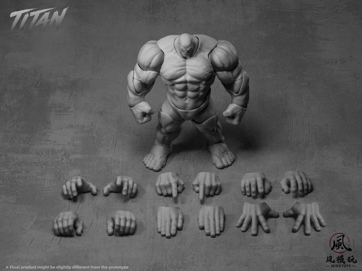 WIND TOYS WIND TOYS 1/12 Titan Super Action Muscle Body - Gray skin รูปภาพ 3