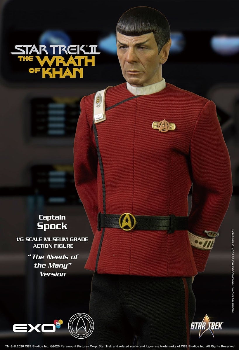 EXO-6 Hyper Realistic Action Figure Star Trek II: The Wrath of Khan Captain Spock `The Needs of the Many` Version รูปภาพ 4