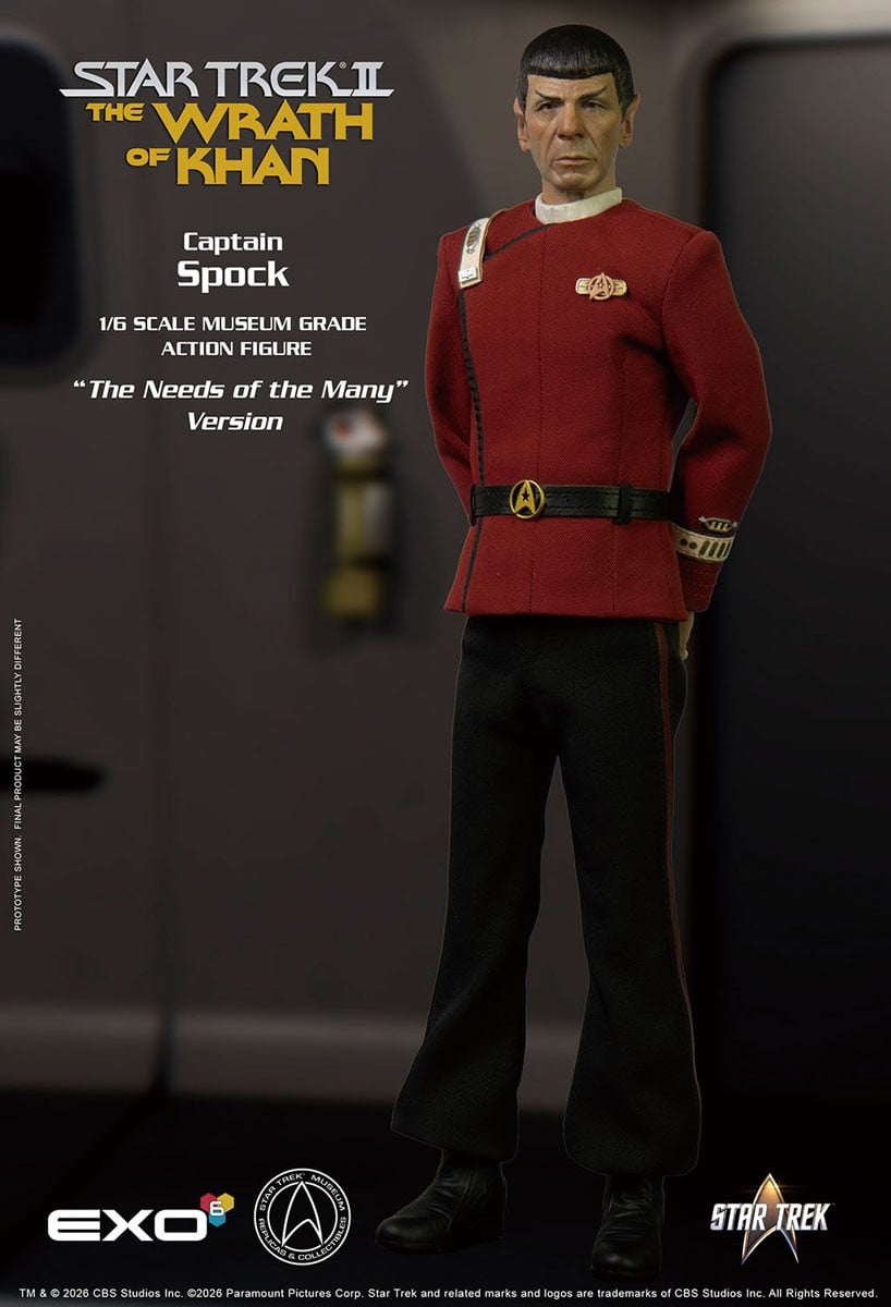 EXO-6 Hyper Realistic Action Figure Star Trek II: The Wrath of Khan Captain Spock `The Needs of the Many` Version รูปภาพ 5