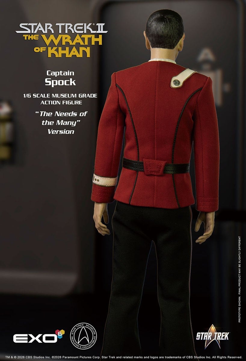 EXO-6 Hyper Realistic Action Figure Star Trek II: The Wrath of Khan Captain Spock `The Needs of the Many` Version รูปภาพ 6