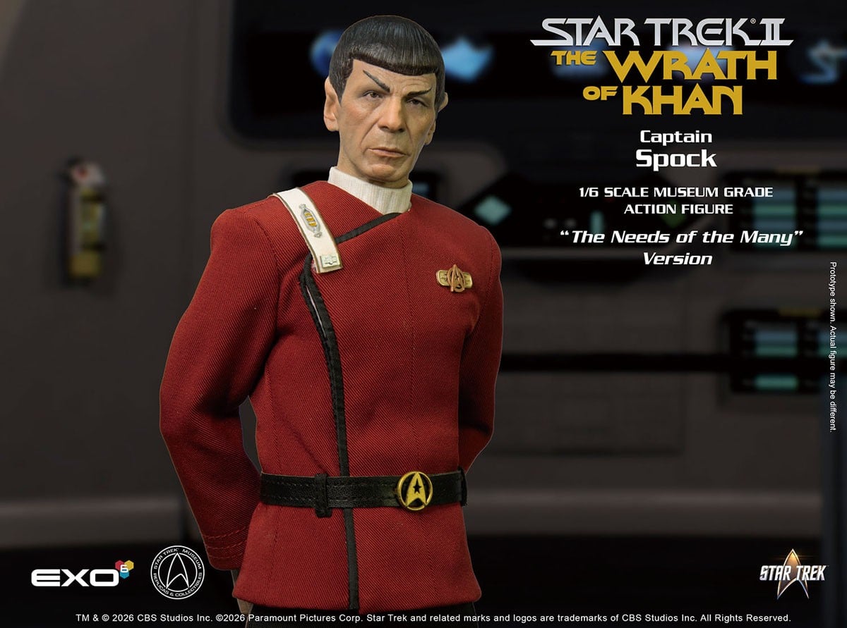 EXO-6 Hyper Realistic Action Figure Star Trek II: The Wrath of Khan Captain Spock `The Needs of the Many` Version รูปภาพ 7