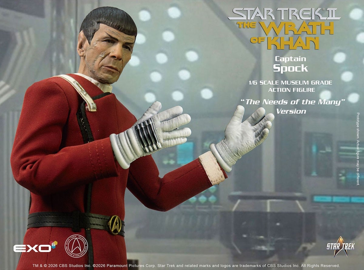 EXO-6 Hyper Realistic Action Figure Star Trek II: The Wrath of Khan Captain Spock `The Needs of the Many` Version รูปภาพ 8