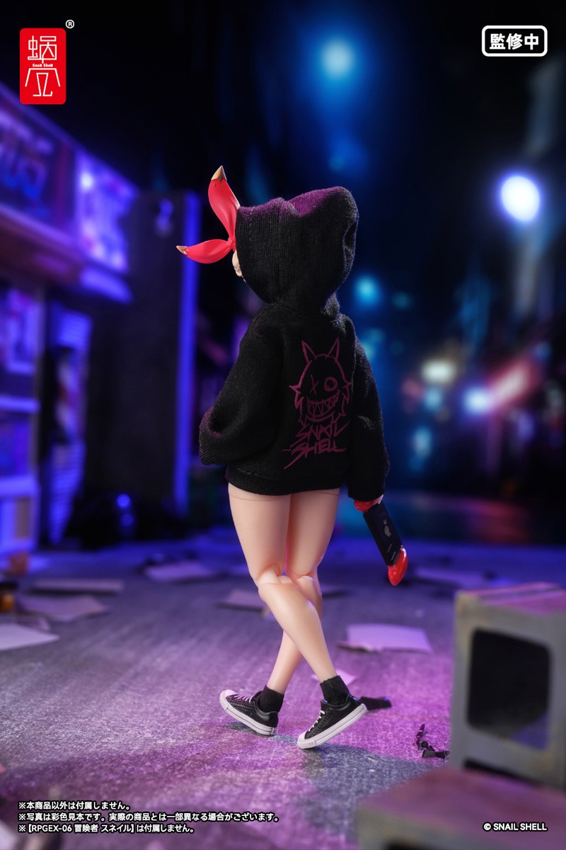 Snail Shell `Devil`s Whisper` Series Print Hoodie Set (Black) (DOLL ACCESSORY) (Figure) 圖片 6