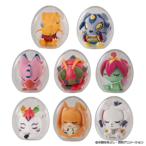 MegaHouse MEGA EGG FIGURE Digimon Adventure Oyasumi Digicolle! (Set of 8) (Figure) image 2