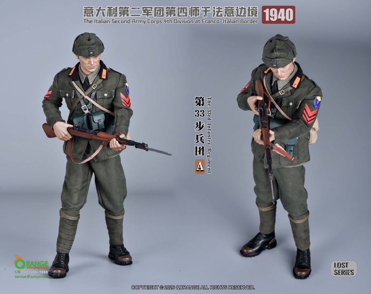 Q Orange QO Toys Q Orange QO Toys 1/6 Outfit Set: Italian Army. 2nd Corps, 4th Division, 33rd Infantry Regiment - French - Italian Border. 1940 รูปภาพ 7