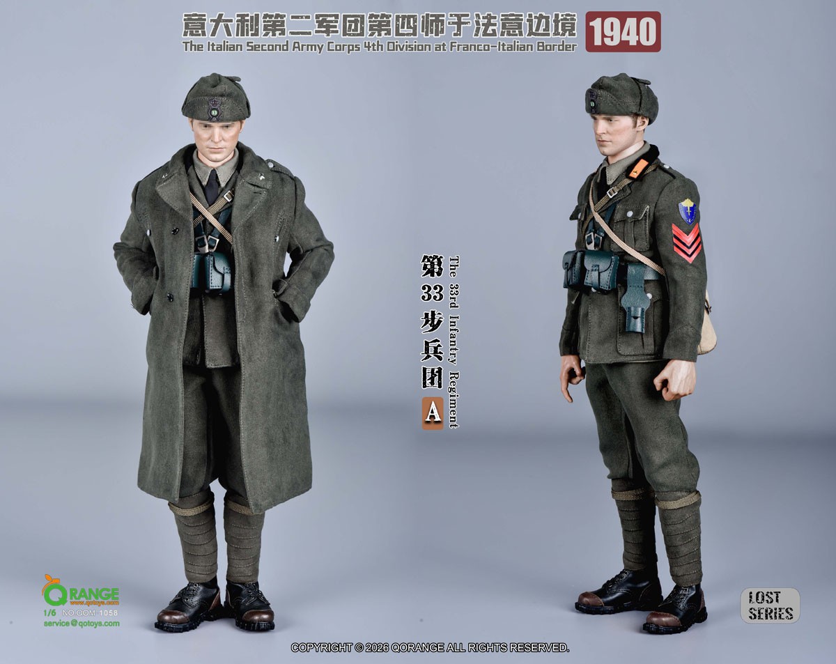 Q Orange QO Toys Q Orange QO Toys 1/6 Outfit Set: Italian Army. 2nd Corps, 4th Division, 33rd Infantry Regiment - French - Italian Border. 1940 รูปภาพ 8