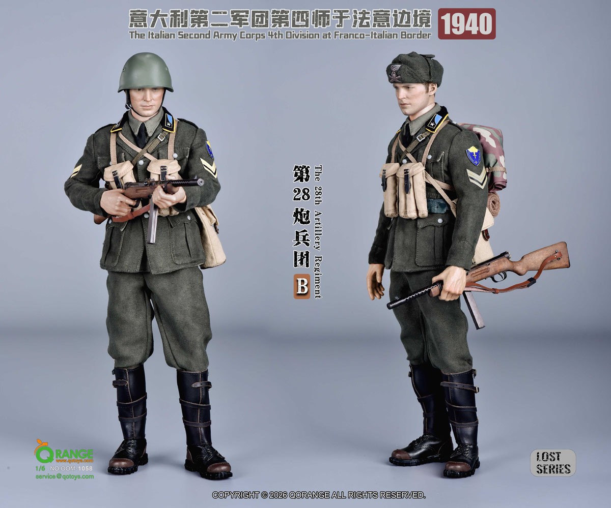 Q Orange QO Toys Q Orange QO Toys 1/6 Outfit Set: Italian Army, 2nd Corps, 4th Division, 28th Artillery Regiment - French-Italian Border, 1940 Bild 3