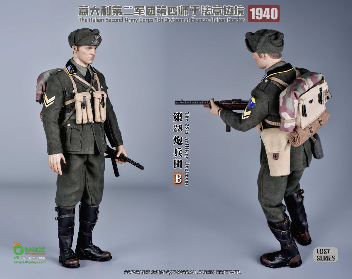 Q Orange QO Toys Q Orange QO Toys 1/6 Outfit Set: Italian Army, 2nd Corps, 4th Division, 28th Artillery Regiment - French-Italian Border, 1940 Bild 4