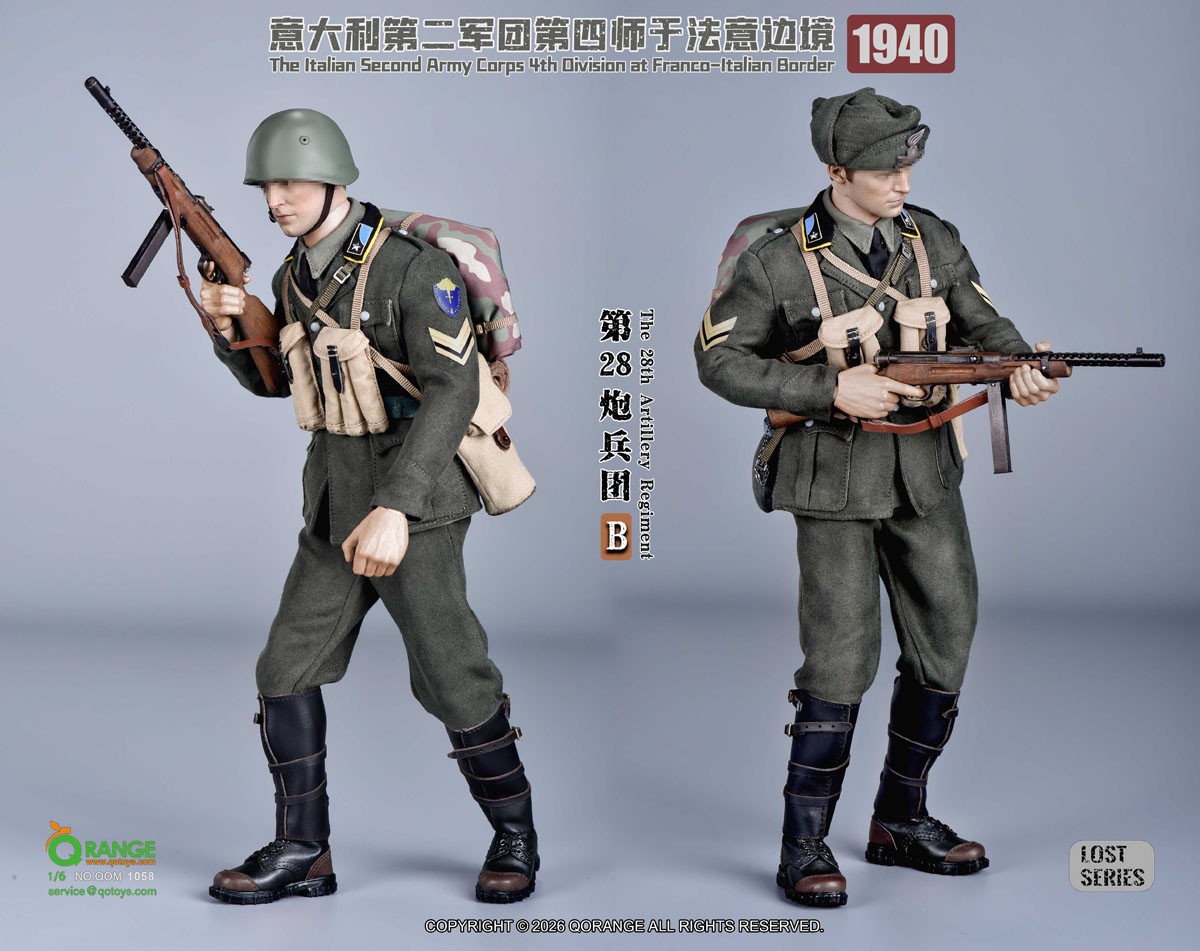Q Orange QO Toys Q Orange QO Toys 1/6 Outfit Set: Italian Army, 2nd Corps, 4th Division, 28th Artillery Regiment - French-Italian Border, 1940 Bild 5