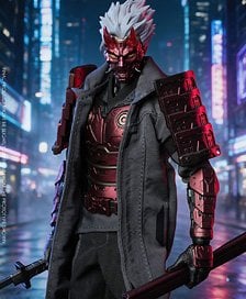 Vtoys VTOYS x BMS x CF Cyberpunk Series Samurai The Crimson Dawn of the Blade 1/12 Scale Action Figure (Fashion Doll) Bild 1