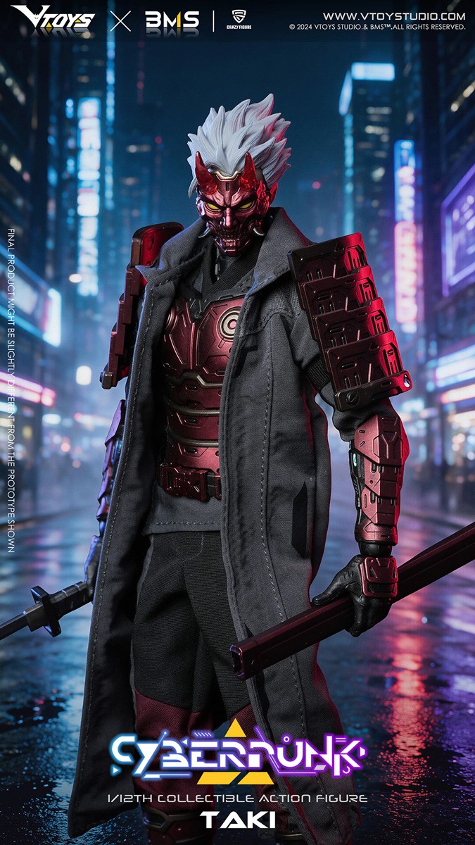 Vtoys VTOYS x BMS x CF Cyberpunk Series Samurai The Crimson Dawn of the Blade 1/12 Scale Action Figure (Fashion Doll) Bild 3