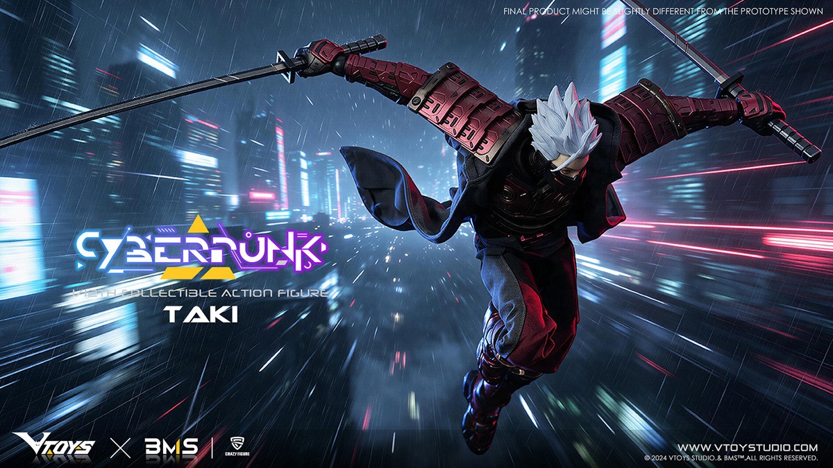 Vtoys VTOYS x BMS x CF Cyberpunk Series Samurai The Crimson Dawn of the Blade 1/12 Scale Action Figure (Fashion Doll) Bild 7