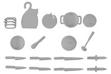 Plum Cooking Set 01 Gray (Plastic model)