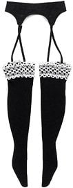 Azone International Q`z Knit Garter Stockings (Black x White) รูปภาพ 1