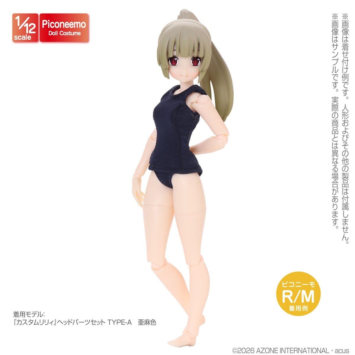 Azone International 1/12 School Swimsuit II (Navy) รูปภาพ 3