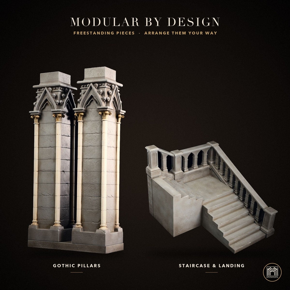 MMM Toys MMM Toys 1/12 Gothic Cathedral Staircase Diorama รูปภาพ 3