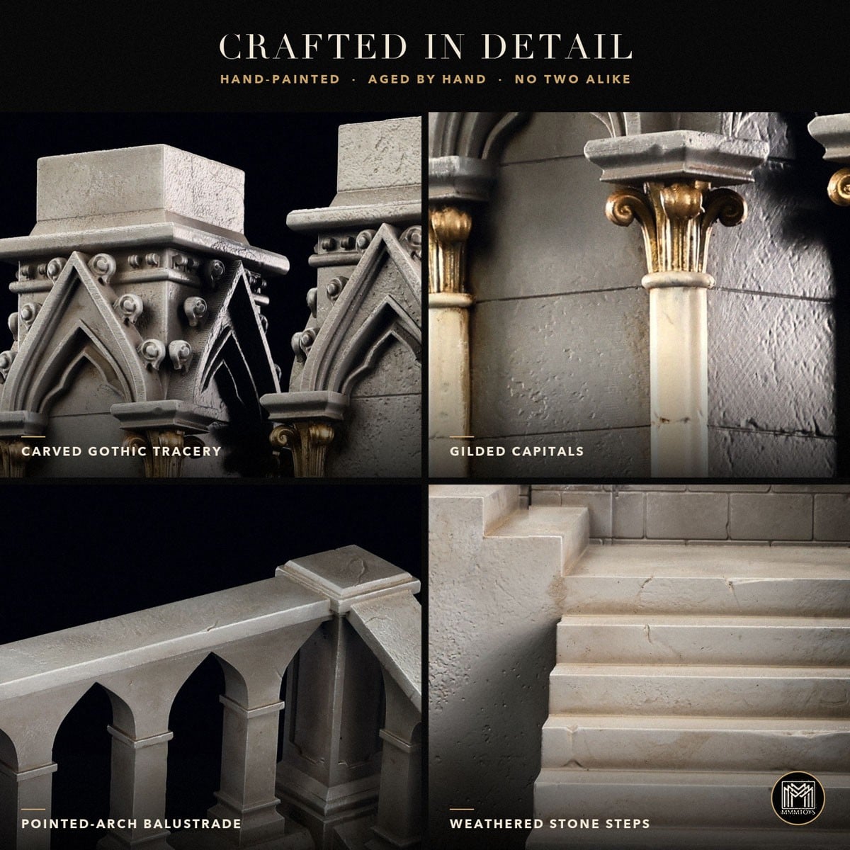 MMM Toys MMM Toys 1/12 Gothic Cathedral Staircase Diorama รูปภาพ 8