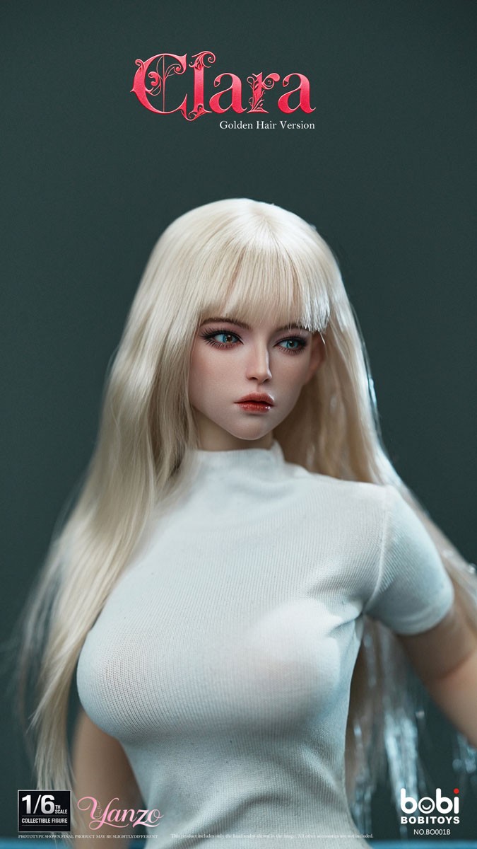 BOBITOYS BOBITOYS 1/6 Face Sculpt Series: Clara - Head with Articulated Eyes (Blonde Hair) Bild 7