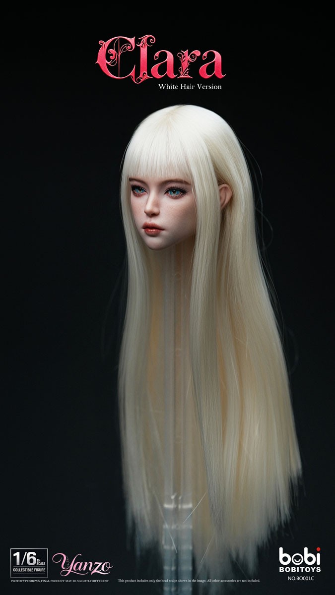 BOBITOYS BOBITOYS 1/6 Face Sculpt Series: Clara - Head with Articulated Eyes (White Hair) Bild 3