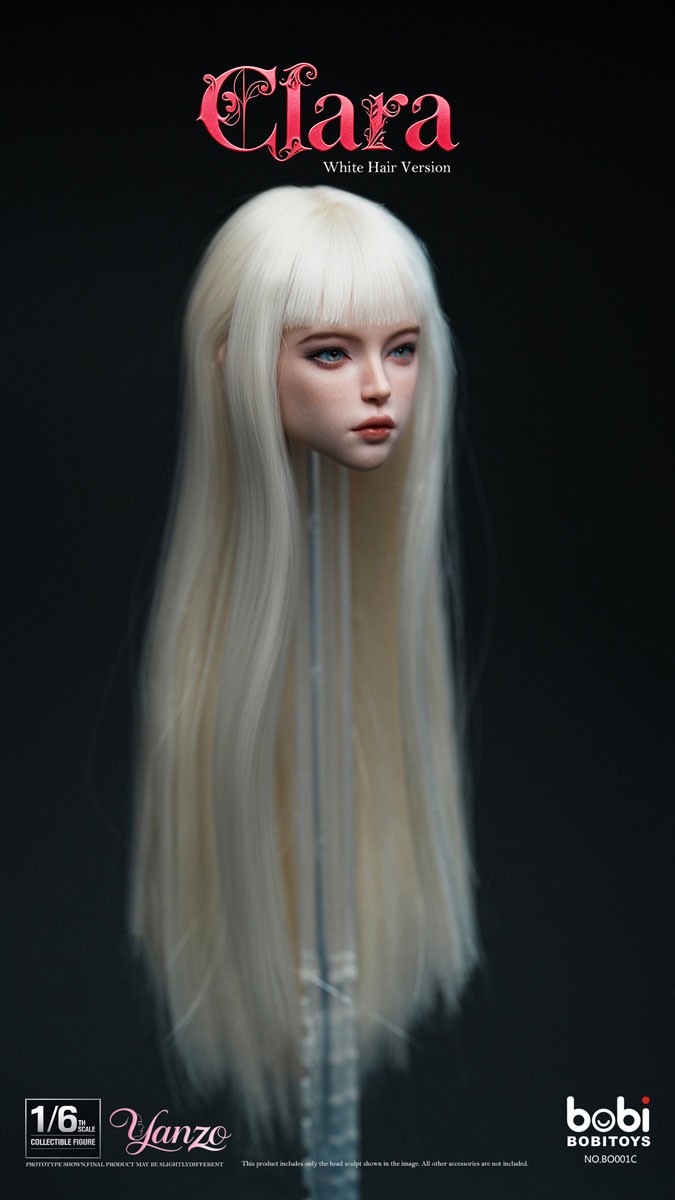 BOBITOYS BOBITOYS 1/6 Face Sculpt Series: Clara - Head with Articulated Eyes (White Hair) Bild 4
