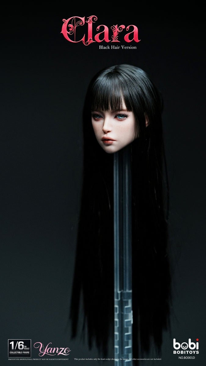 BOBITOYS BOBITOYS 1/6 Face Sculpt Series: Clara - Head with Articulated Eyes (Black Hair) Bild 3