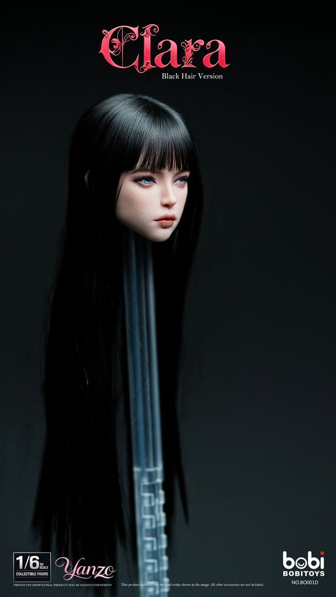 BOBITOYS BOBITOYS 1/6 Face Sculpt Series: Clara - Head with Articulated Eyes (Black Hair) Bild 4