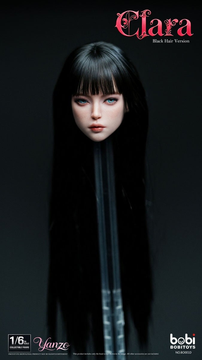BOBITOYS BOBITOYS 1/6 Face Sculpt Series: Clara - Head with Articulated Eyes (Black Hair) Bild 5