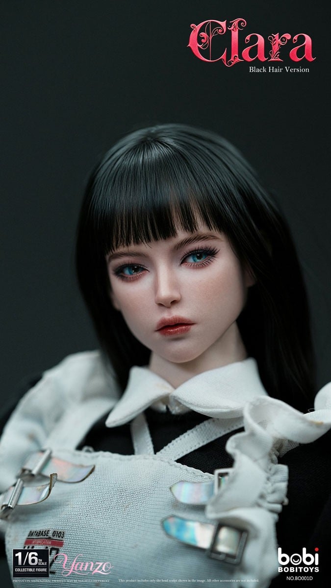 BOBITOYS BOBITOYS 1/6 Face Sculpt Series: Clara - Head with Articulated Eyes (Black Hair) Bild 7