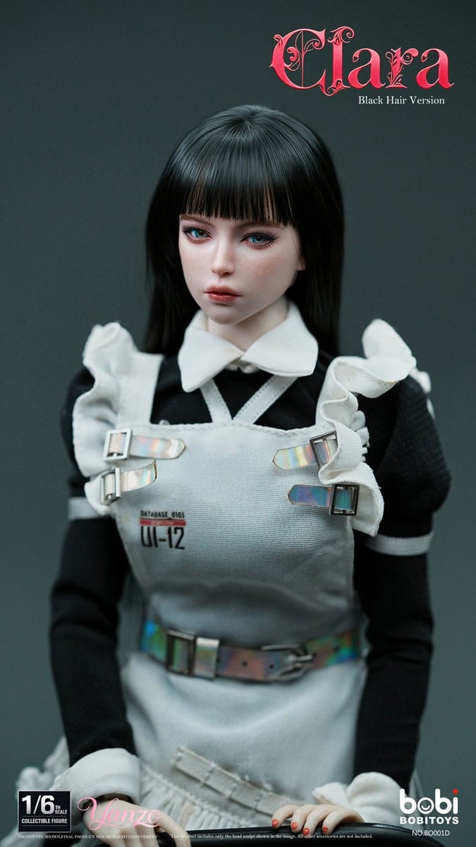 BOBITOYS BOBITOYS 1/6 Face Sculpt Series: Clara - Head with Articulated Eyes (Black Hair) Bild 8