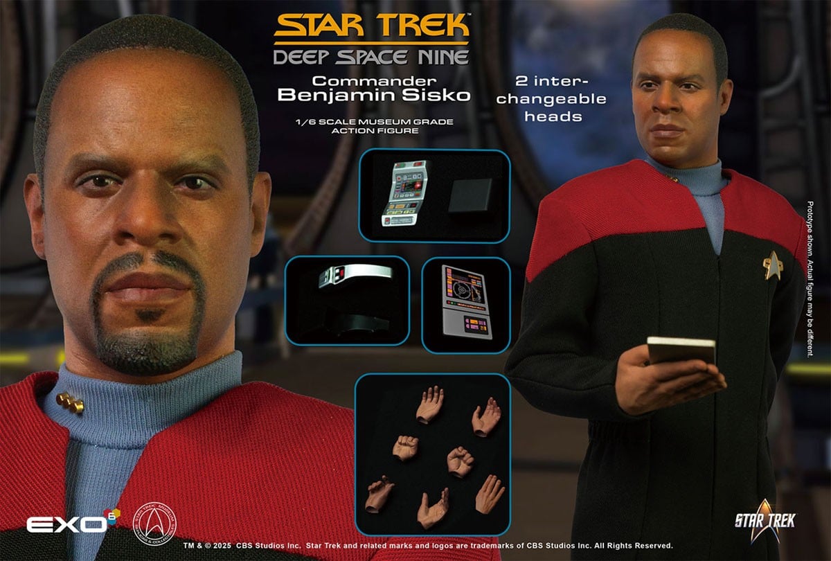 EXO-6 Hyper Realistic Action Figure Star Trek Deep Space Nine Captain Benjamin Sisko (Early DS9 Version) รูปภาพ 3