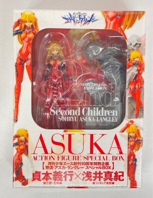 MegaHouse Monthly Shonen Ace launched 10 anniversary Asuka Langley Soryu action Figure Special BOX