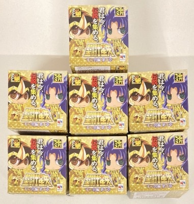 MegaHouse Petit Chara Land / Zodiac Hen 01 / Saint Seiya Chimi Mega / Complete 7 Type Set 813634