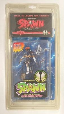 McFarlane Toys Reds video library and Spawn action Figure Blue Clear ANGELA with video image 1
