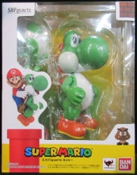 Bandai SHFiguarts Yoshi First Edition Bonus 1UP mushroom and 1UP with plate