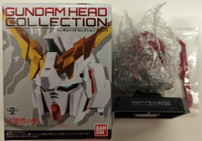 Bandai Gundam Head Collection 4 Beast of Possibility Sinanju Normal base stand
